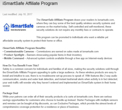 ismartsafe affiliate program